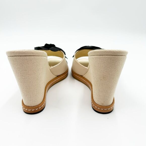 Chanel Camellia Wedge Sandals Slides Mules EU 37 US 6-6.5 - Picture 5 of 15